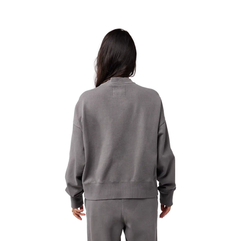 Womens Wordmark Oversized Crew Pullover