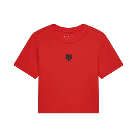 Womens Fox Head Rib Baby Tee