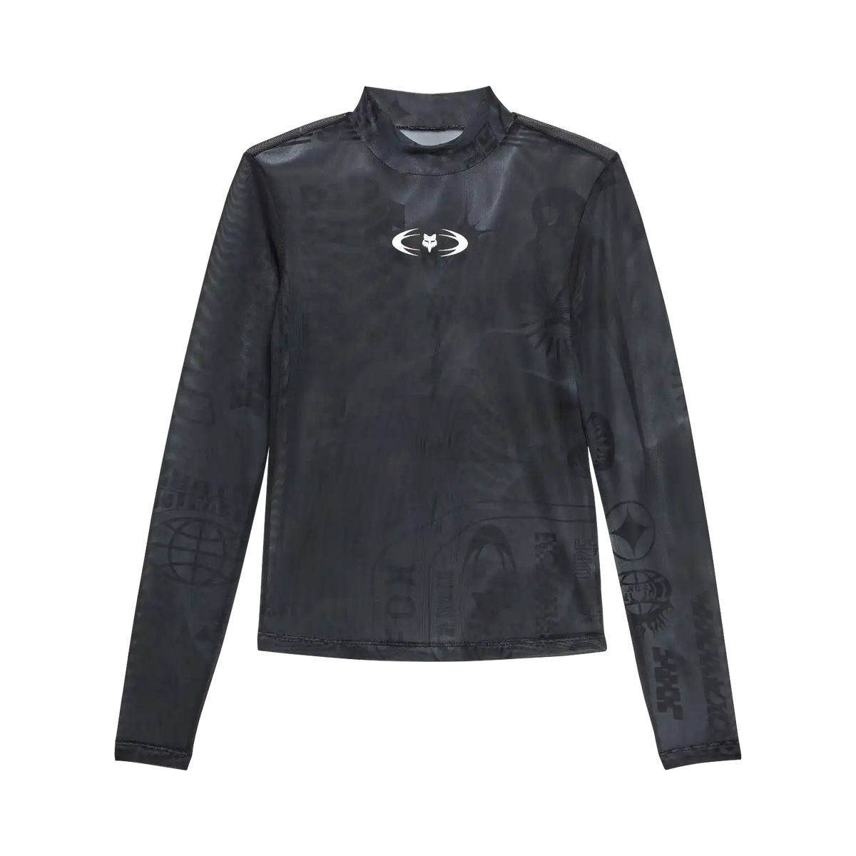 Womens Image Cosmo Mesh Long Sleeve Top