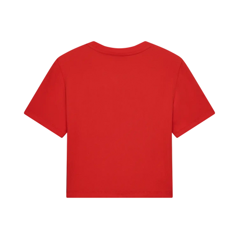 Womens Fox Head Rib Baby Tee